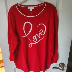 Red Love Sweater - Kim Rogers - NWT